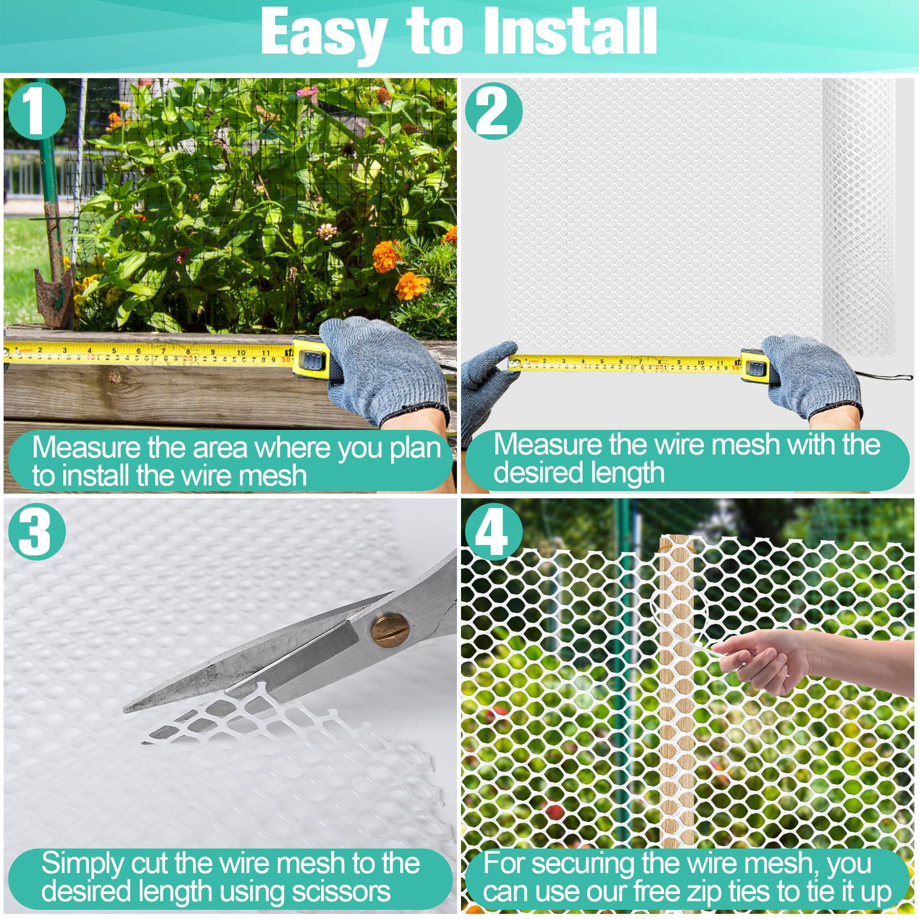 Miuwauer Plastic Mesh Fence Sheet displayed in packaging