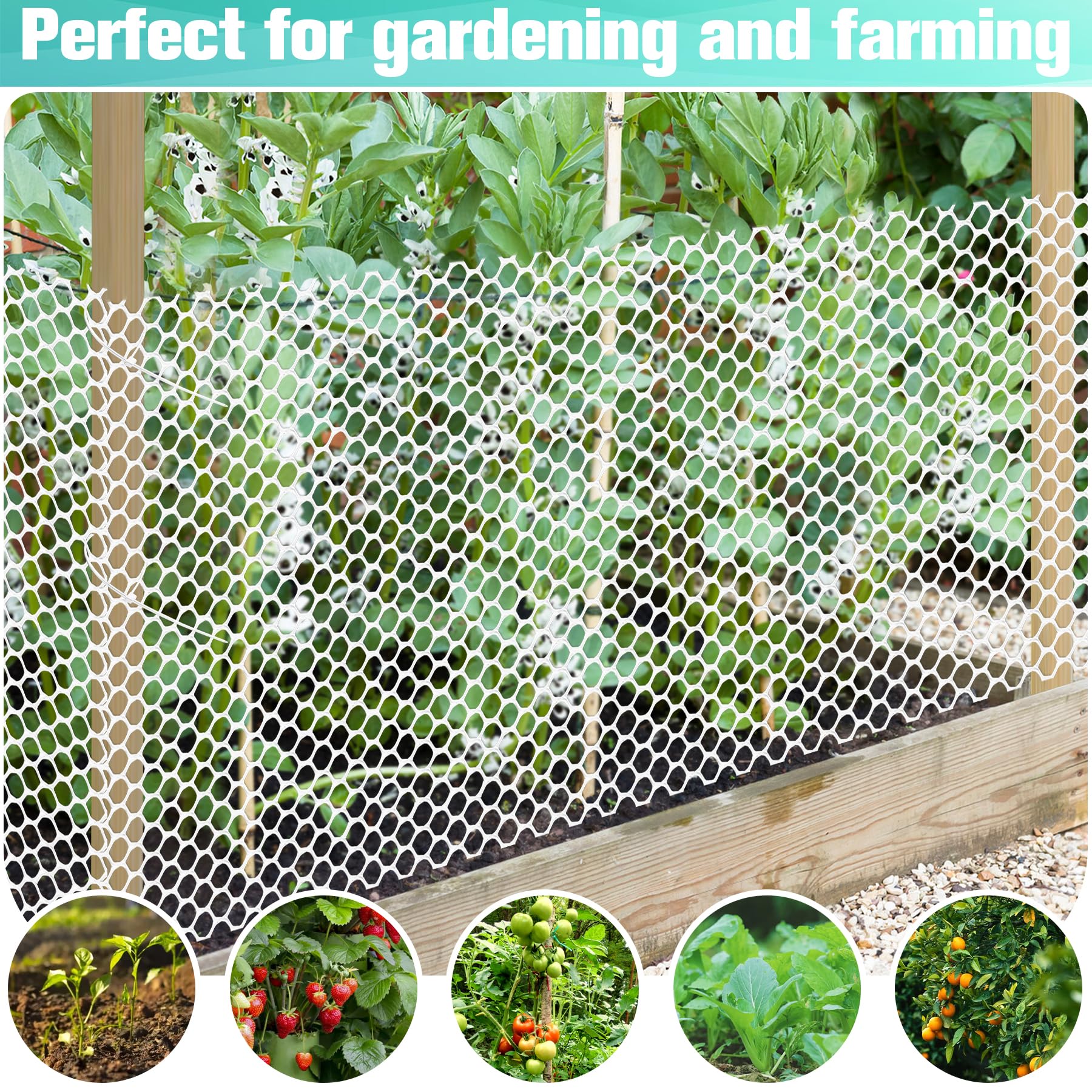 Miuwauer Plastic Mesh Fence Sheet used as a chicken wire fence