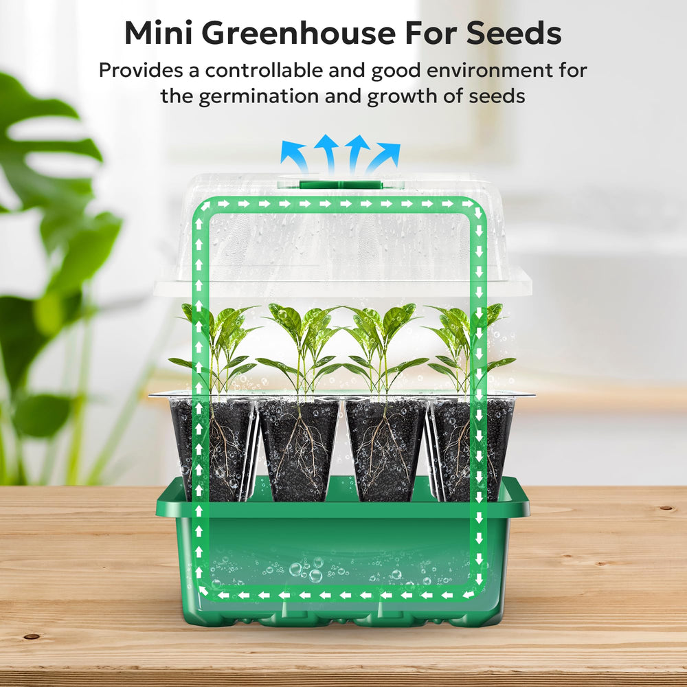 MIXC 10 cell seed trays in a garden setting