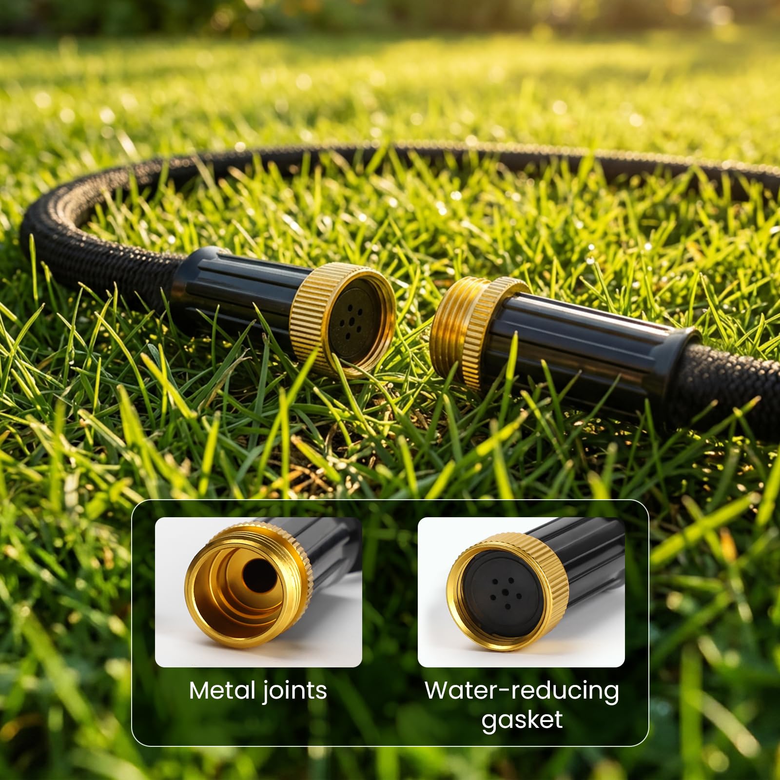 MIXC 50Ft soaker hose packaging and instructions
