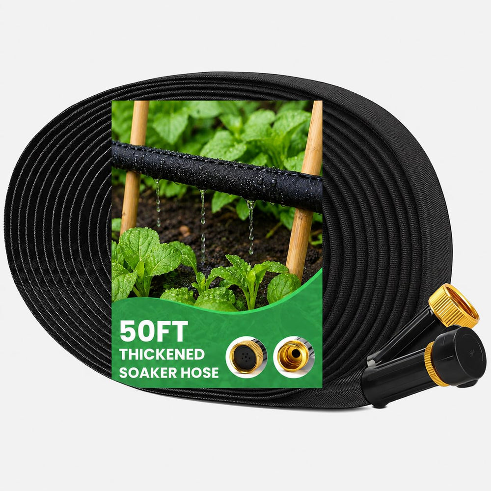 MIXC 50Ft Soaker Hose with copper joints and thickened pipes