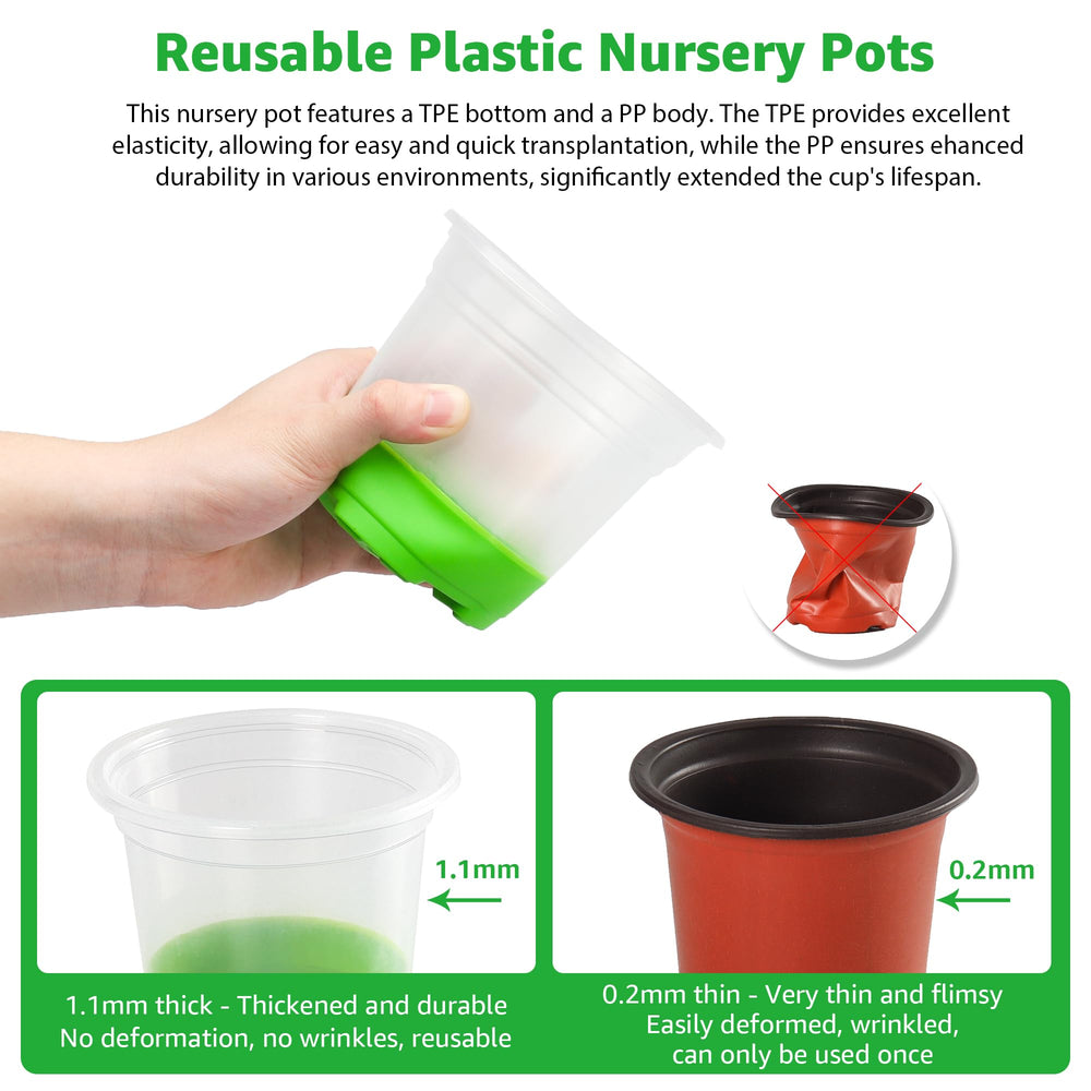 MIXC Clear Nursery Pot with flexible silicone base