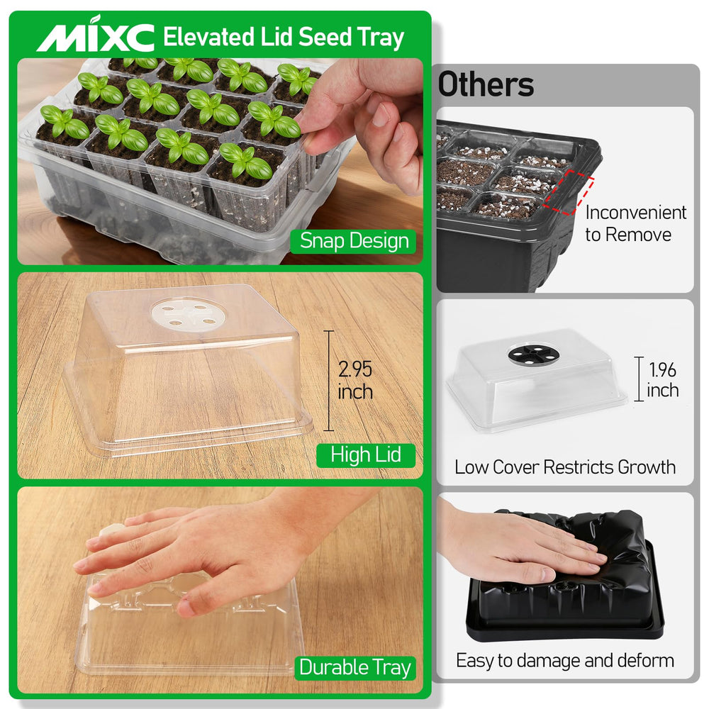 MIXC complete seed starter kit with multiple trays