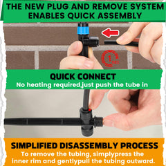 MIXC Drip Irrigation Emitters installed in garden soil