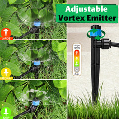 MIXC Drip Irrigation Emitters with 5.2-inch stake