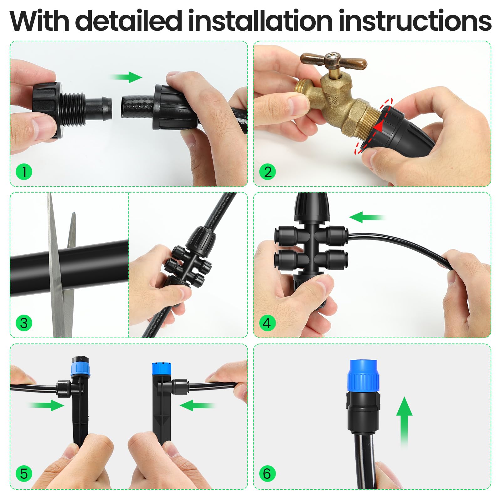 MIXC Drip Irrigation System installed in a vegetable bed
