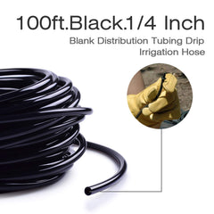 MIXC drip irrigation tubing connected to barbed fitting