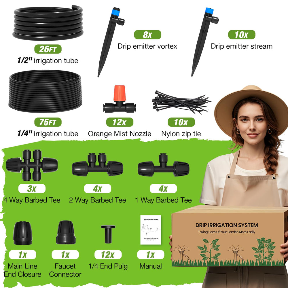 MIXC irrigation system with water flow adjustment
