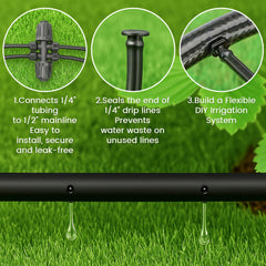 MIXC irrigation tubing cut to length for garden use