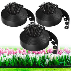 MIXC Landscape Edging Kit black rolls and spikes