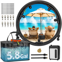 MIXC Portable Misting System with 5.8GAL water tank and hose