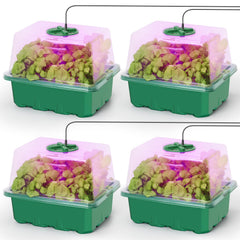 MIXC Seed Starter Kit 4 Pack with Green Humidity Dome