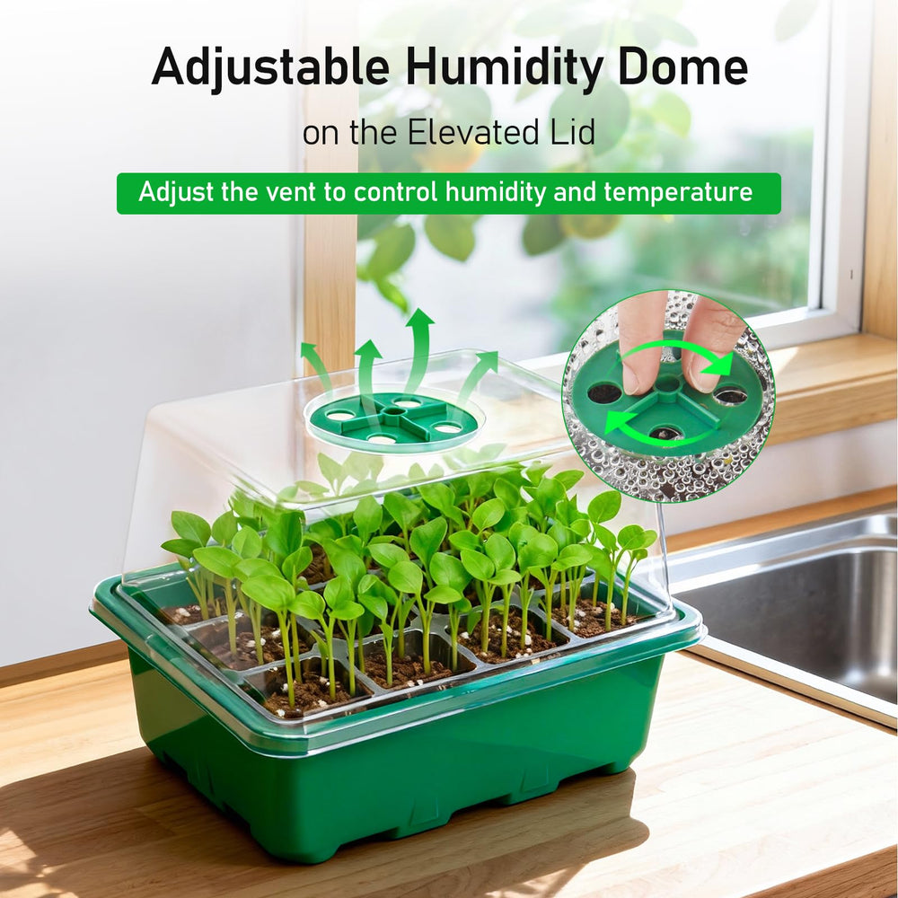 MIXC seed starter kit with humidity dome and base tray