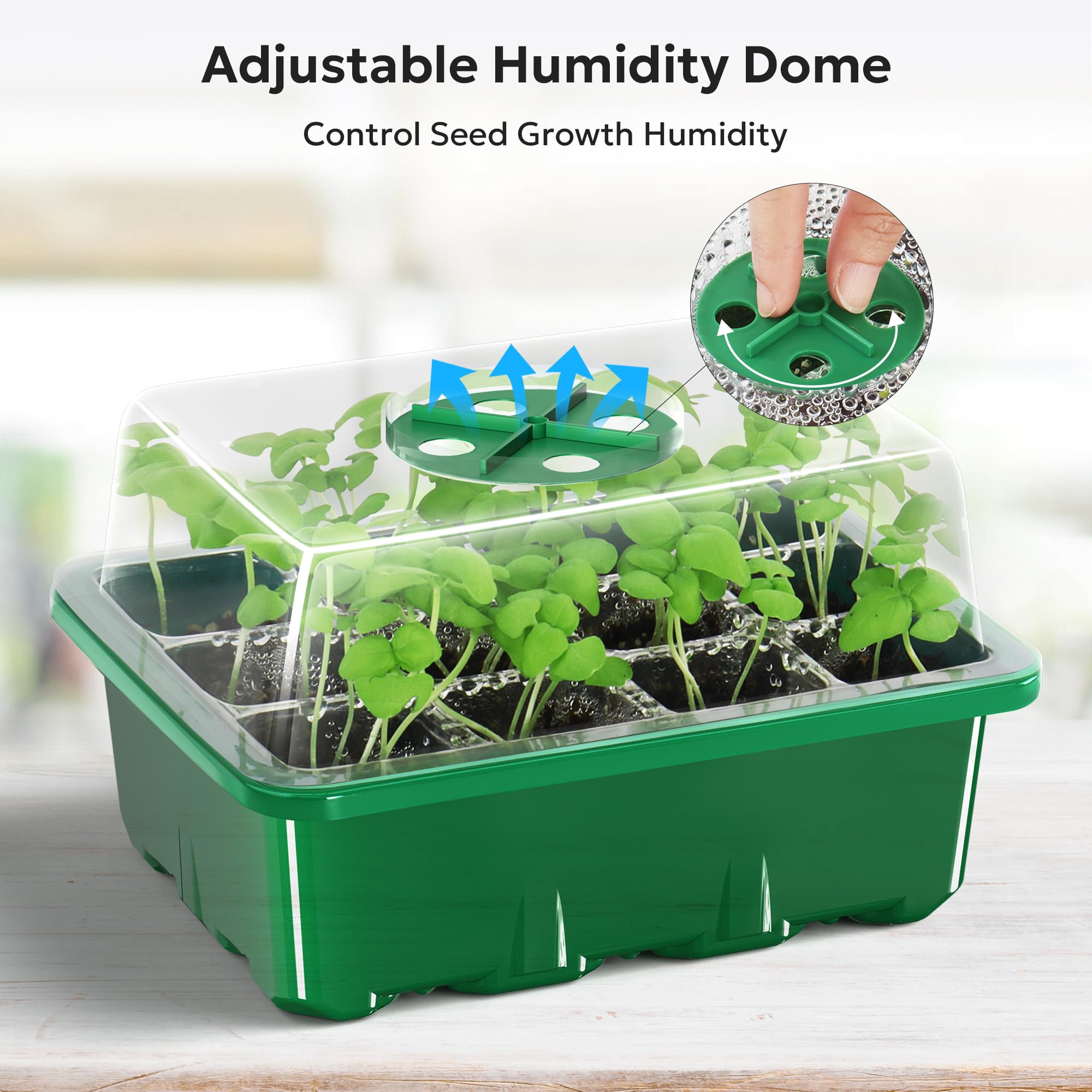 MIXC seed starter kit with plant labels and humidity dome