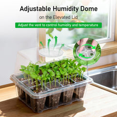 MIXC Seed Starter Tray showing drainage holes and adjustable vent