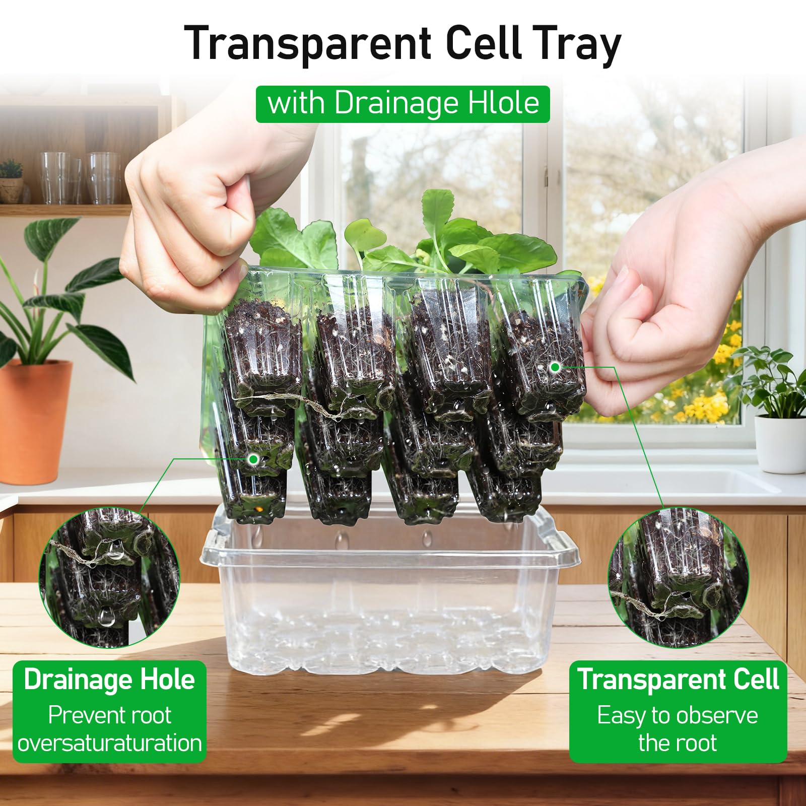 MIXC Seed Starter Tray stacked for storage