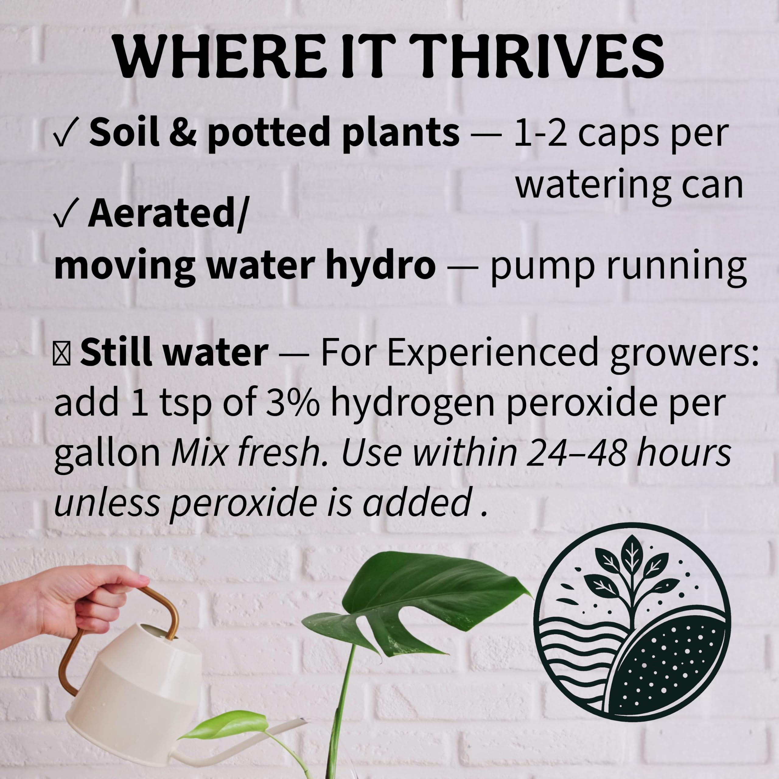 Mixing Grow Queen Organic Liquid Fertilizer with water