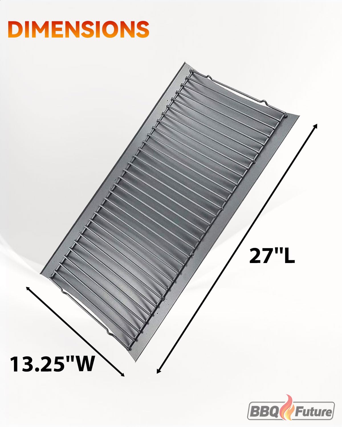 MixRBBQ 27 inch ash pan side view showing coated steel material