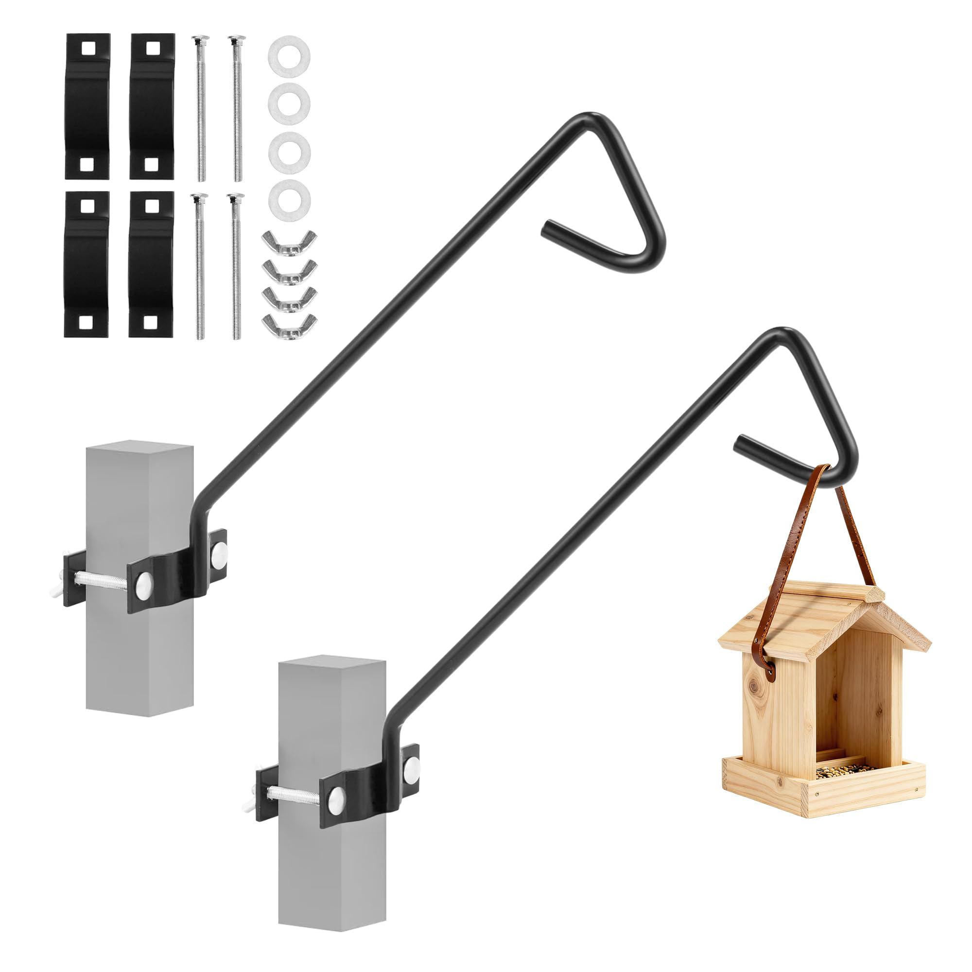 MIXXIDEA 11 Inch Bird Feeder Hook front view