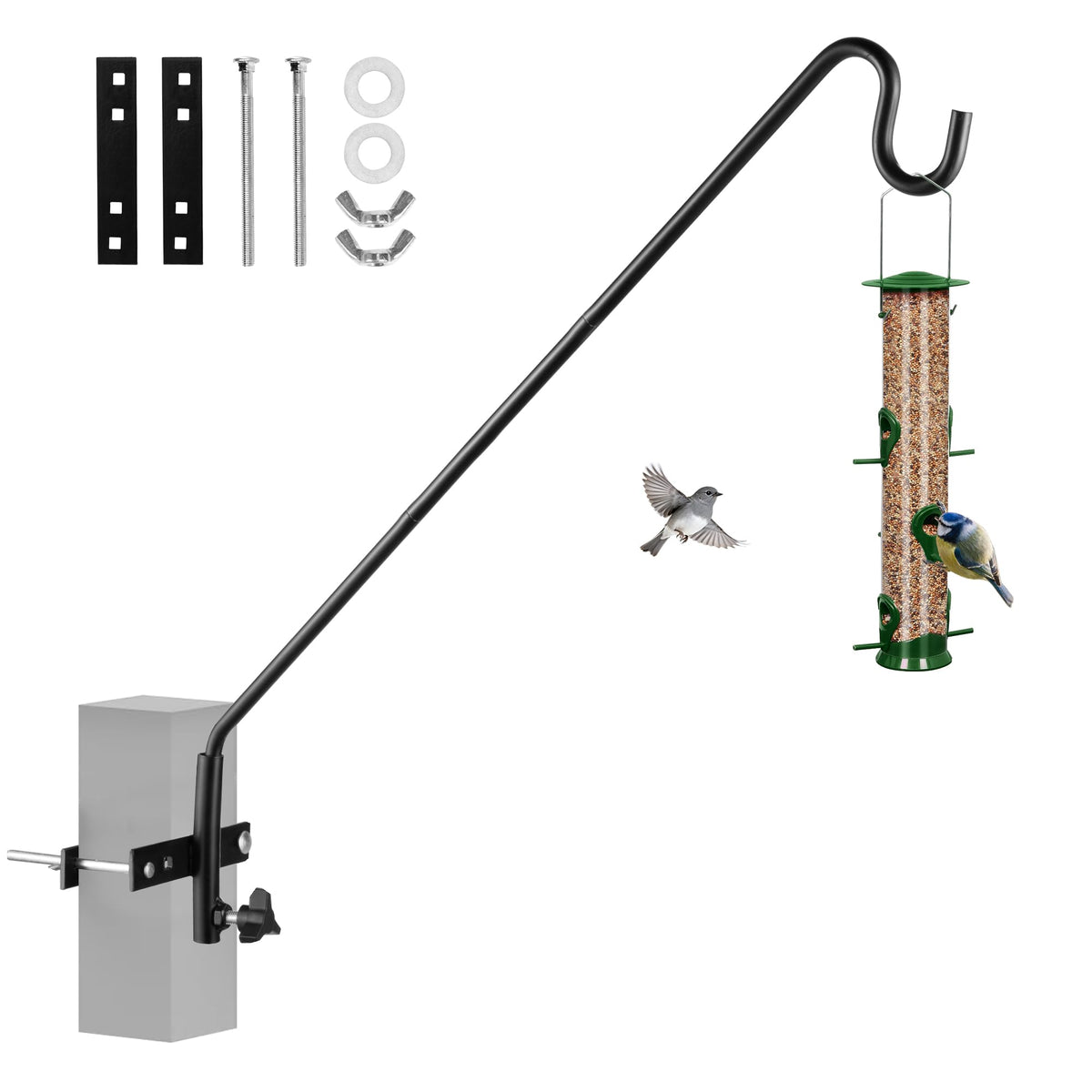 MIXXIDEA 43-inch bird feeder hook front view