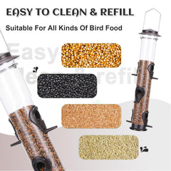 MIXXIDEA bird feeder hanging in garden with birds feeding