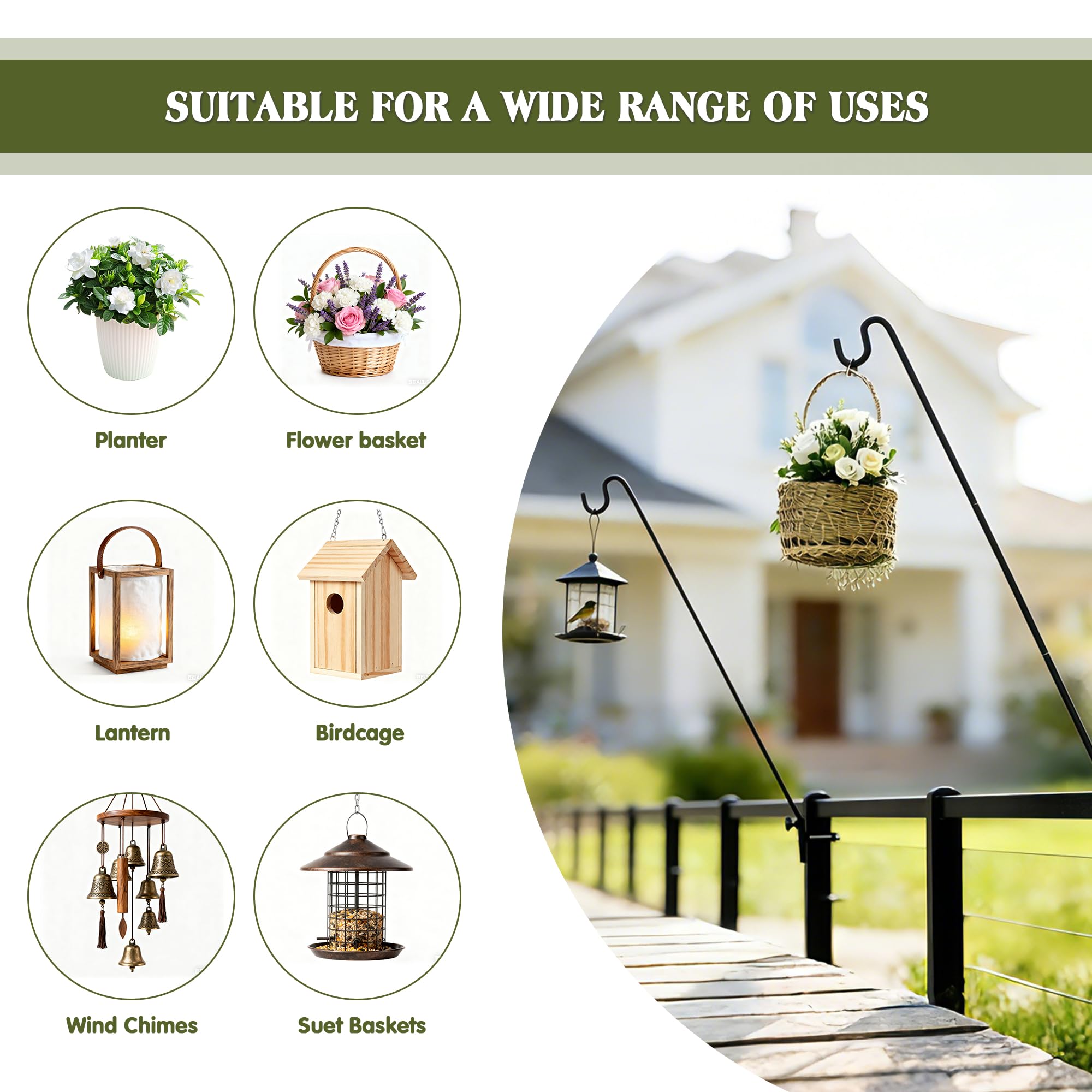 MIXXIDEA bird feeder hook showcasing adjustable height feature