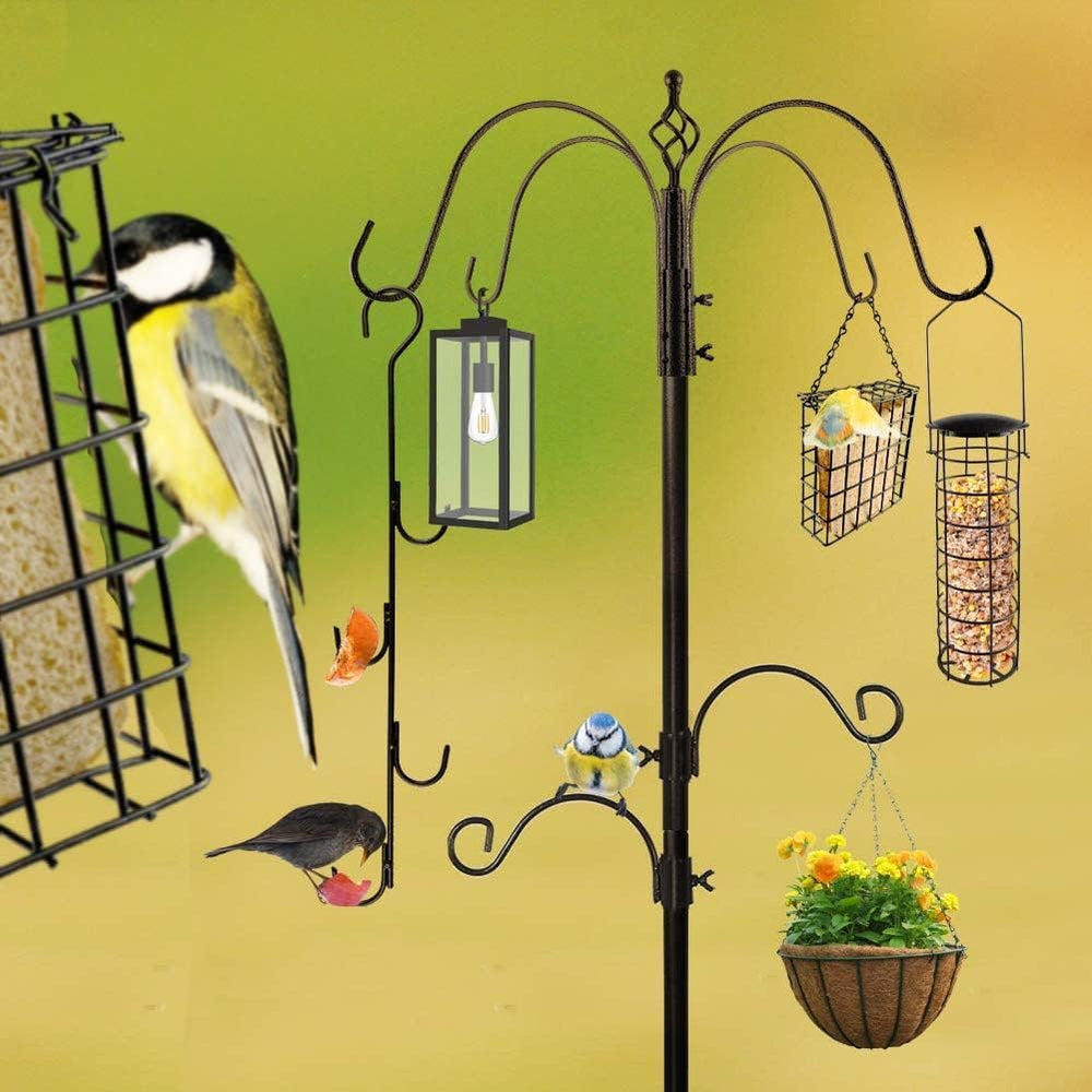 MIXXIDEA bird feeding station with birds feeding