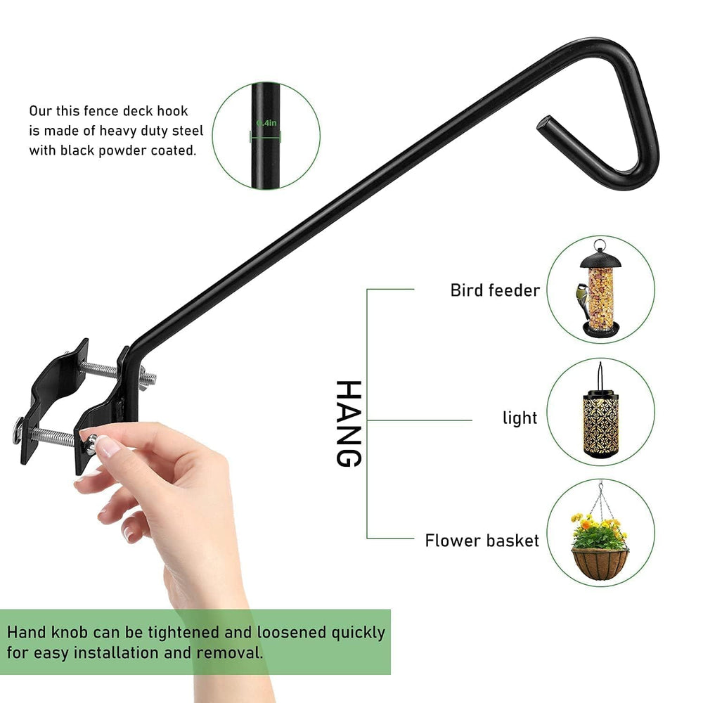MIXXIDEA Deck Hook installation example on a fence