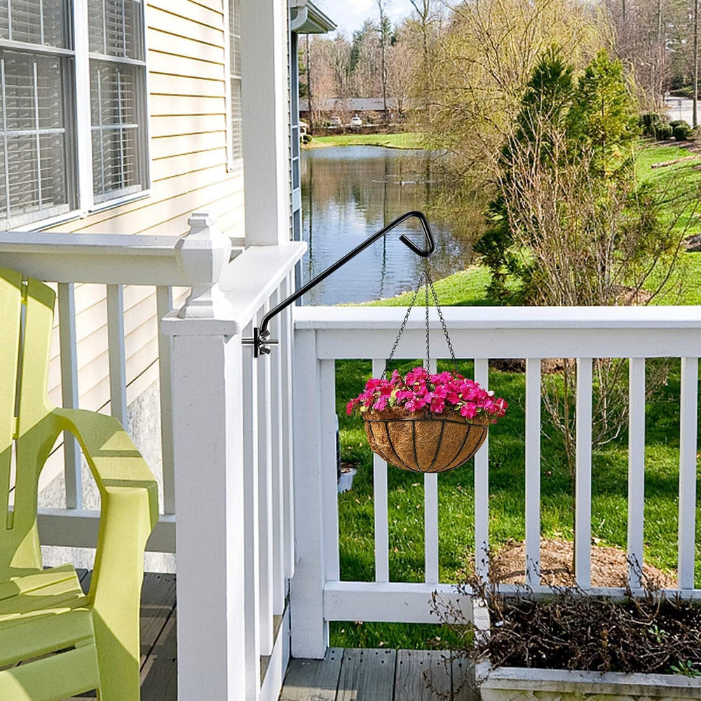 MIXXIDEA Deck Hook with planters and lanterns hanging