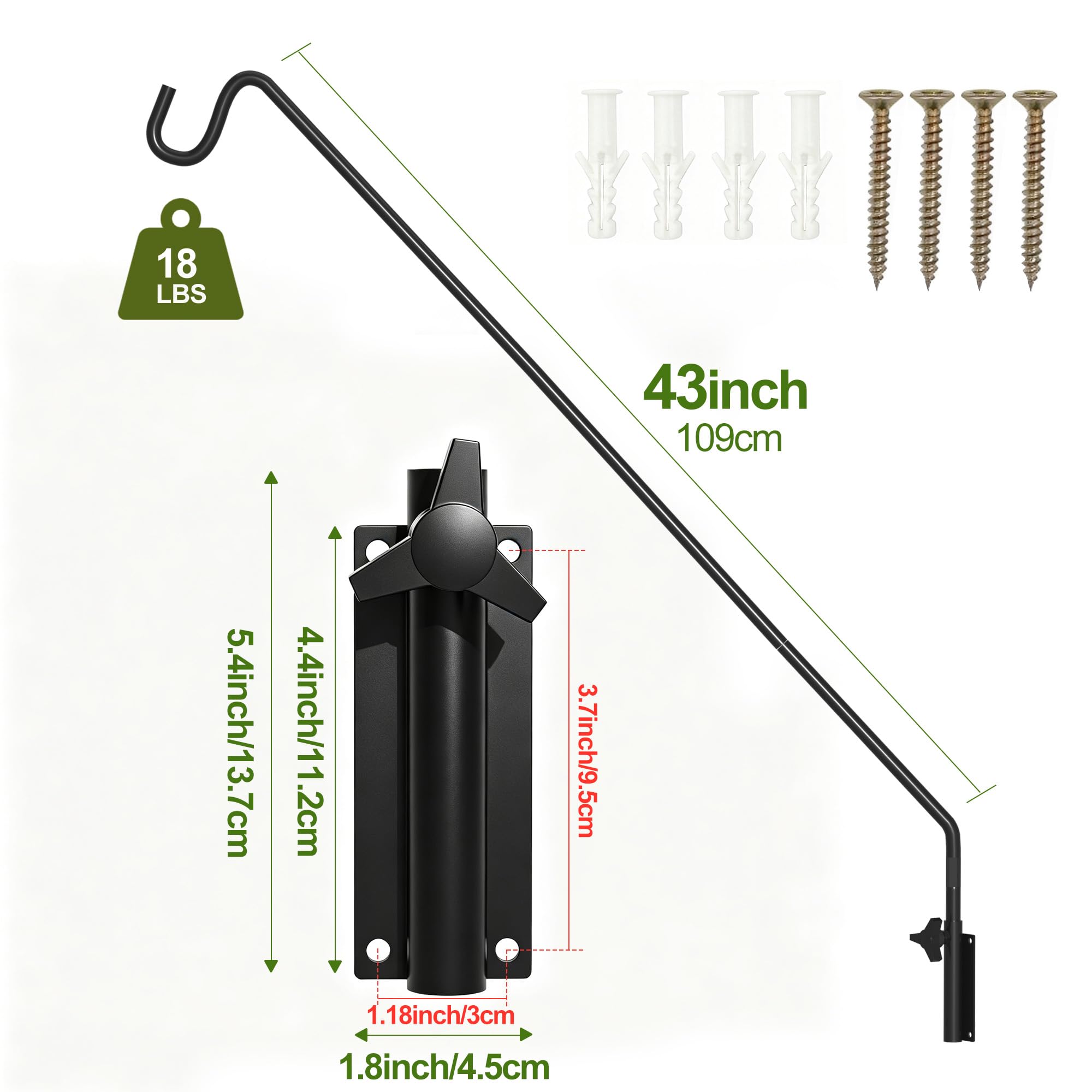 MIXXIDEA Wall Hook 360-degree adjustable angle