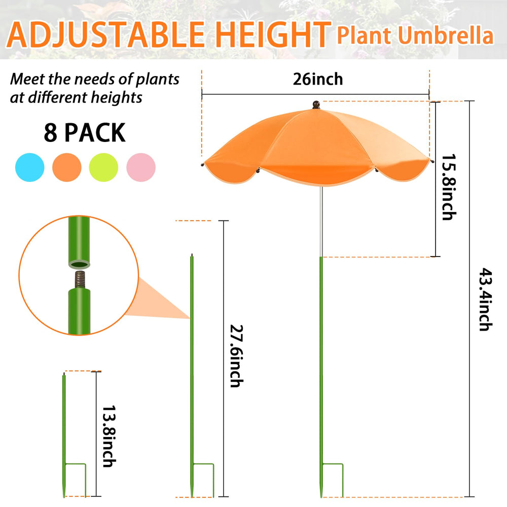 MJZ Plant Umbrella with H-shaped stake in use