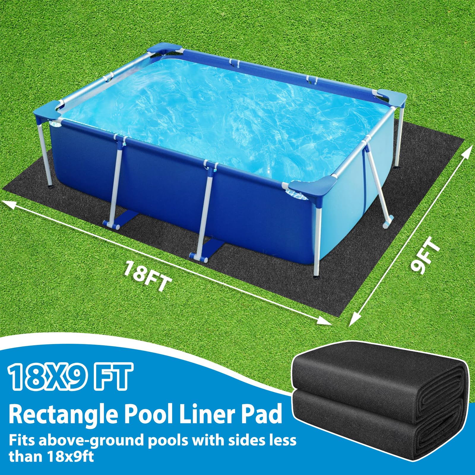 MJZ pool liner pad construction detail