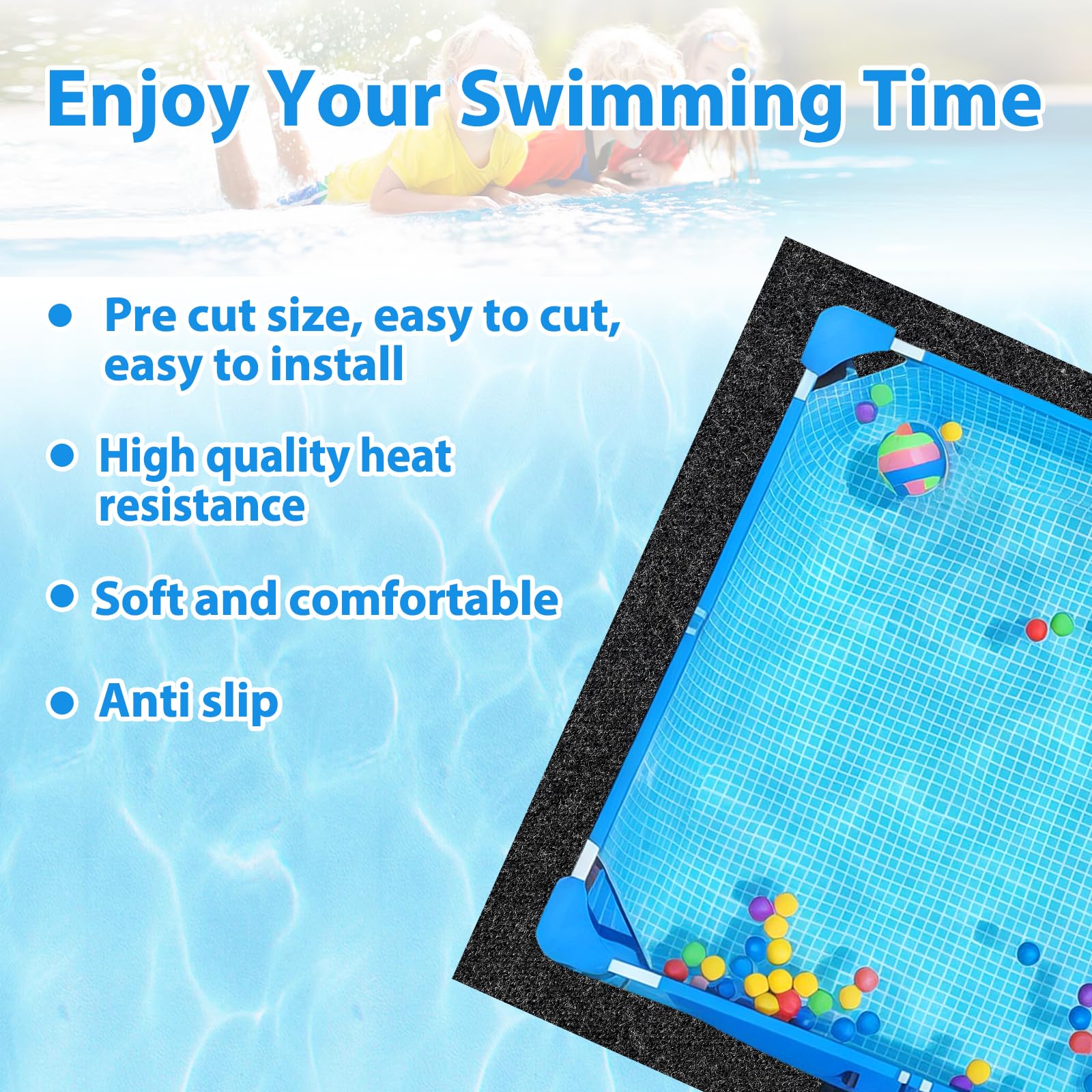 MJZ pool liner pad packaging and label