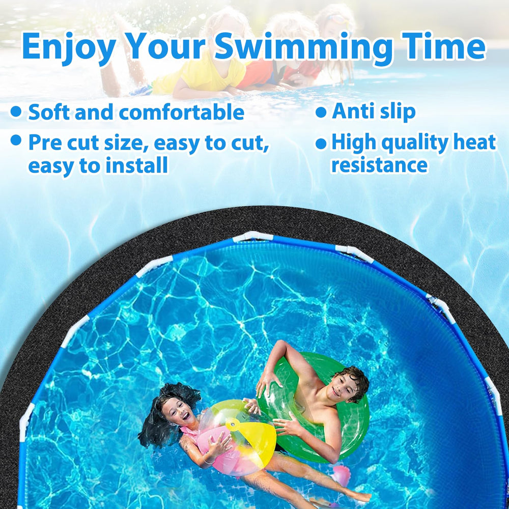 MJZ Pool Liner Pad with measurement guide