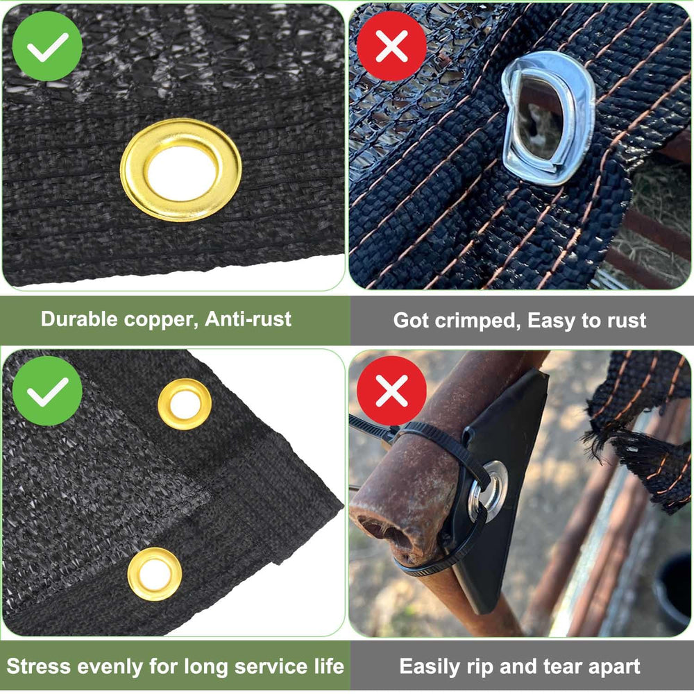 Mklsit 20x20 FT black shade cloth in outdoor garden setting