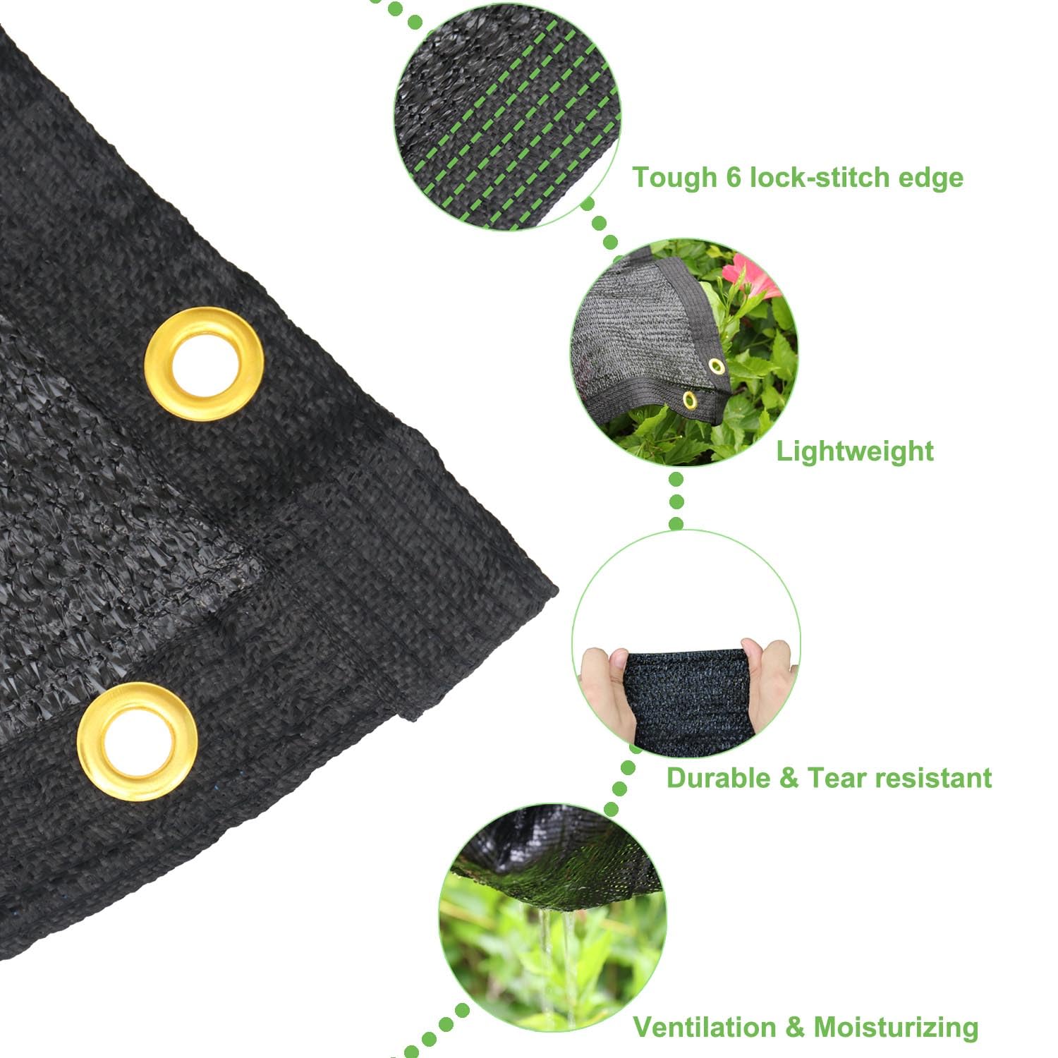 Mklsit shade cloth displaying installation with ropes