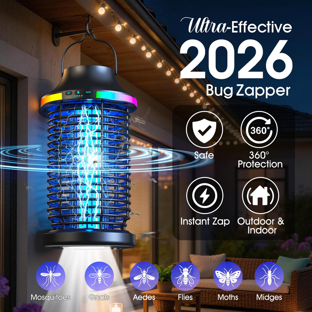 MKNXYD Bug Zapper showing USB-C charging port