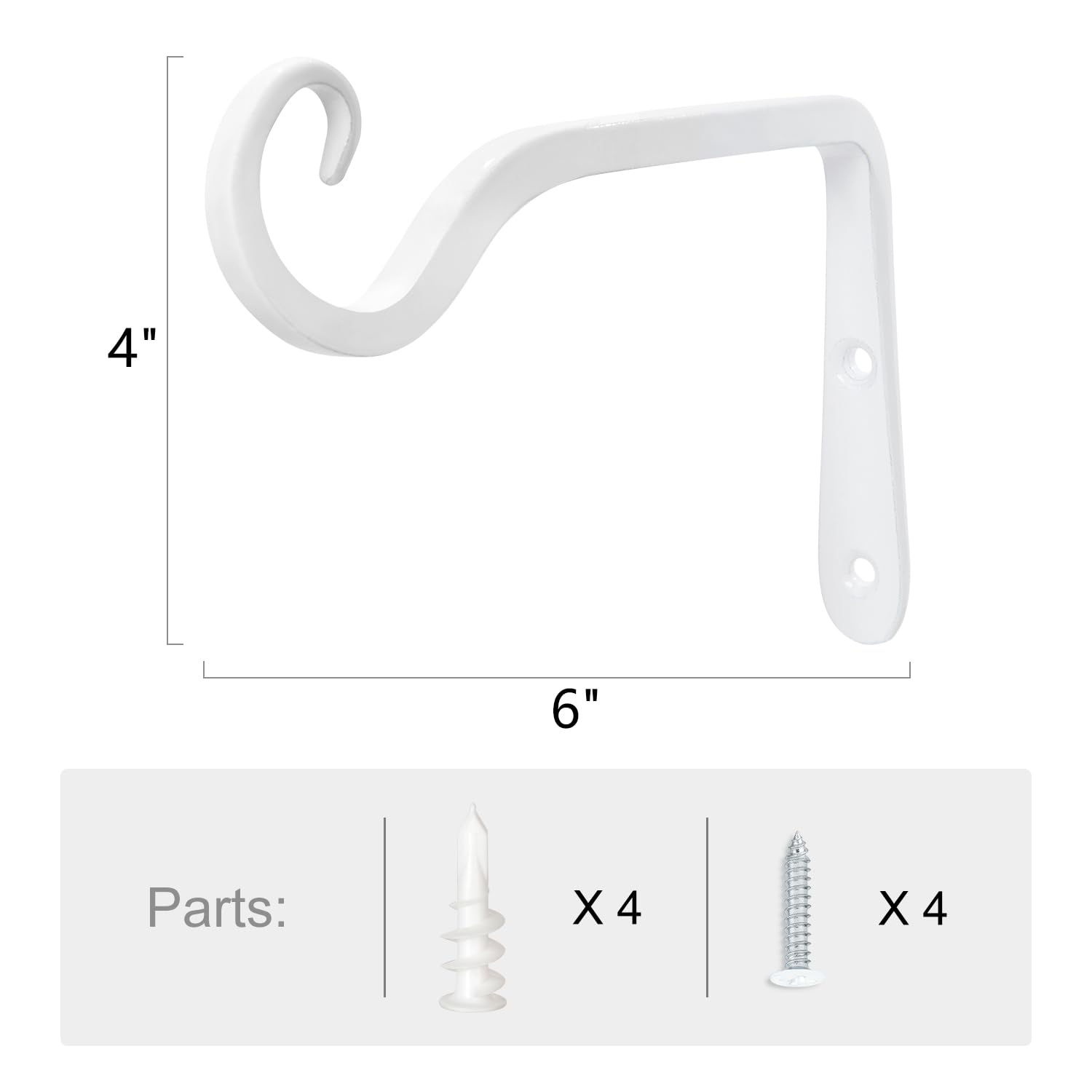 Mkono 6 Inch Plant Hanger close-up of iron material