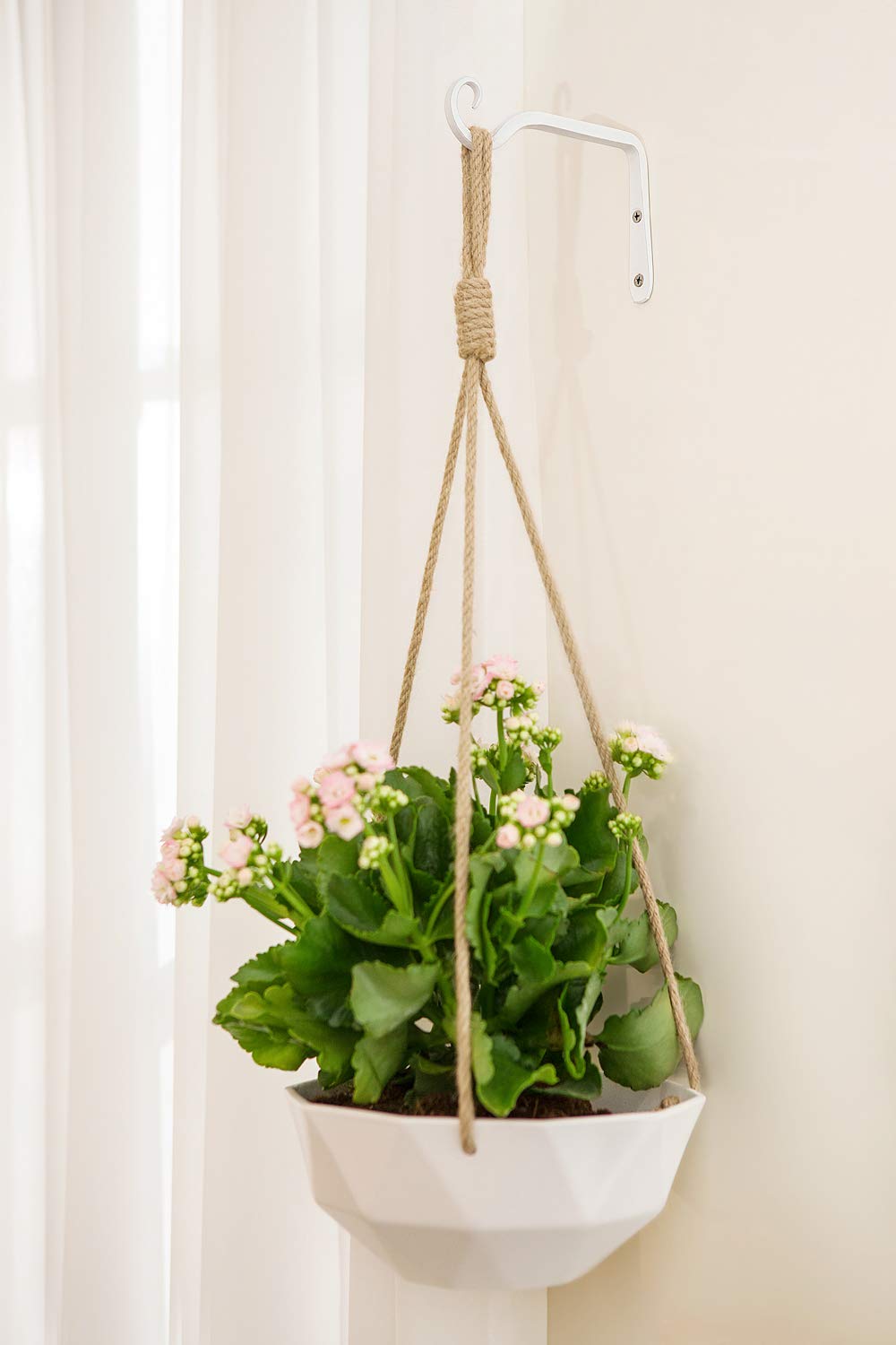 Mkono 6 Inch Plant Hanger side view with installation hardware