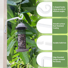 Mkono 6 Inch Plant Hanger with lantern in outdoor setting