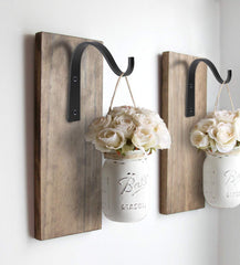 Mkono iron wall hooks displaying hanging lanterns