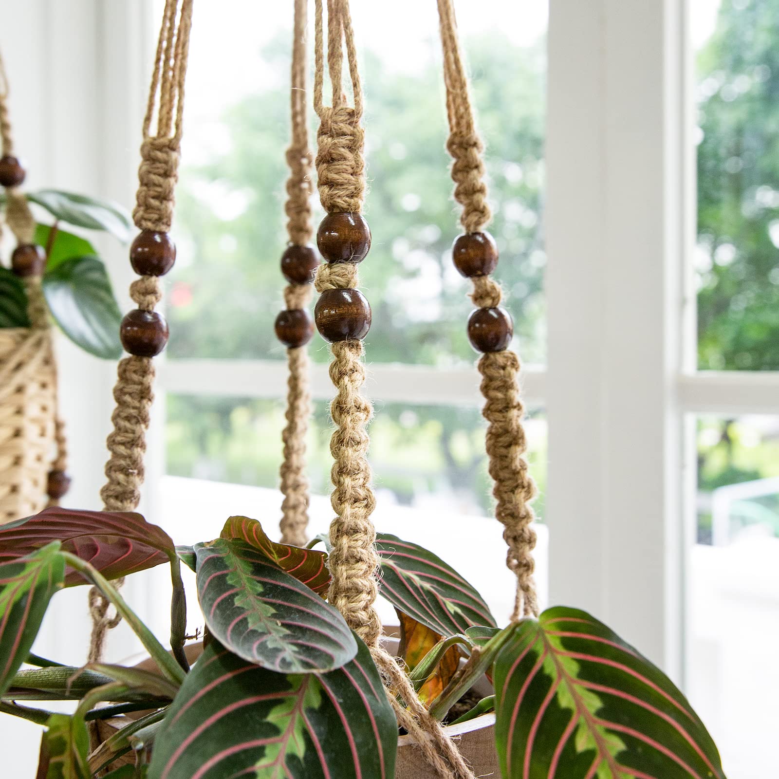 Mkono macrame plant hanger set packaging