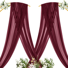 MLMC draping fabric used in a wedding arch setup