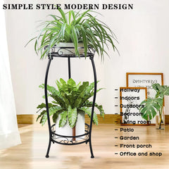 MOCORY 2 Tier Plant Stand displaying small plants