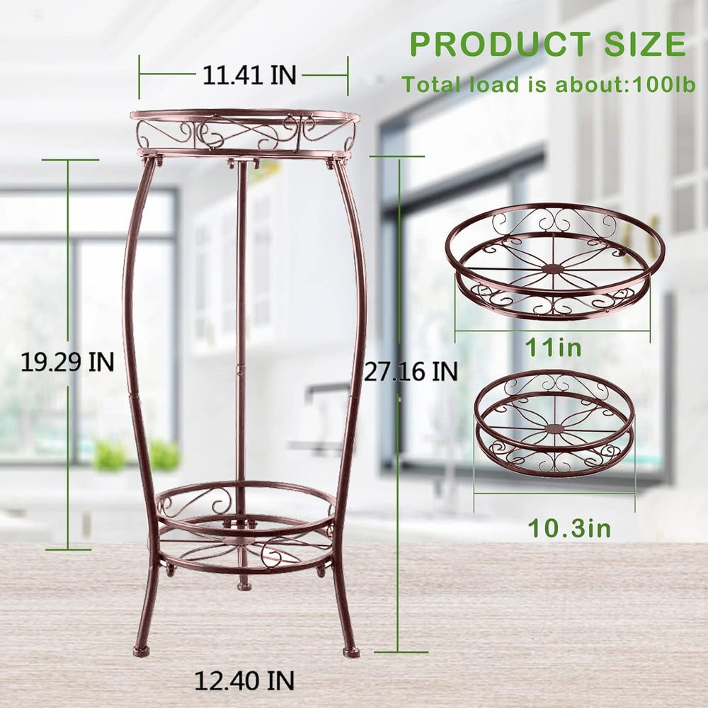 MOCORY Plant Stand 2 Tier close-up of design details