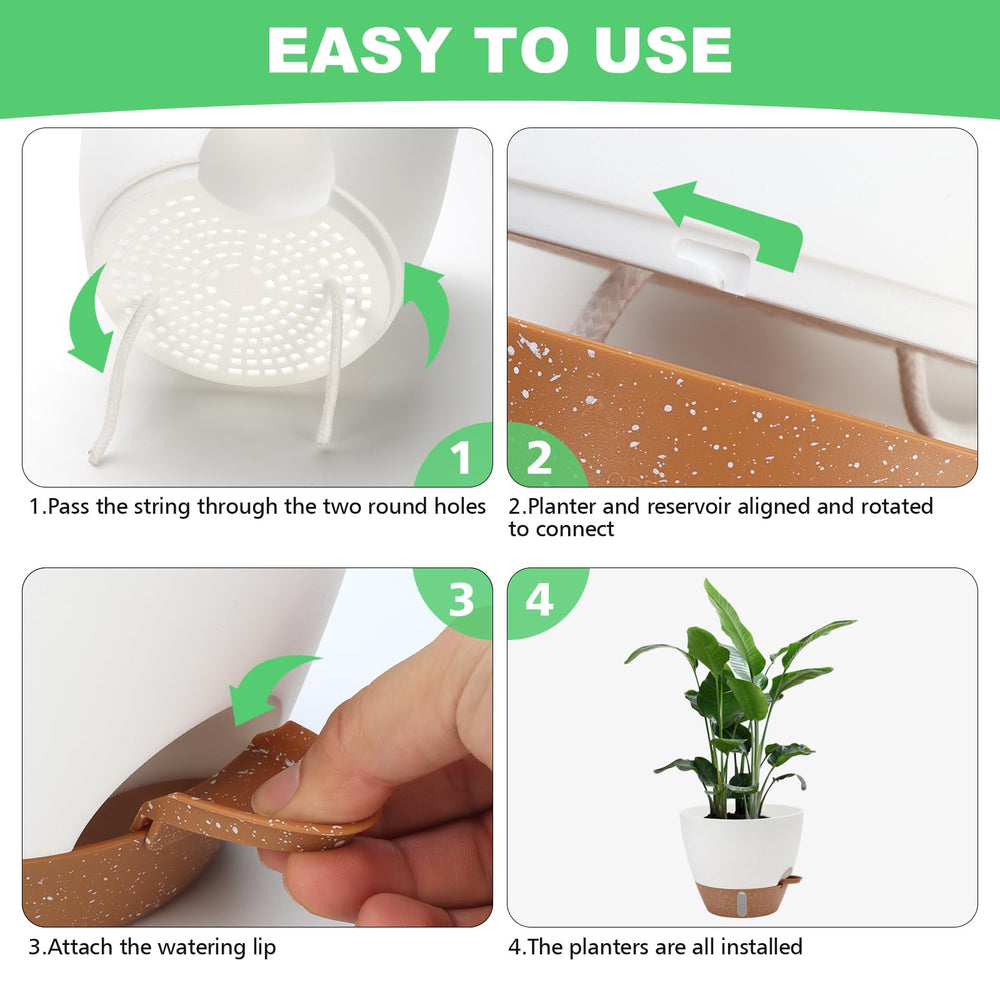 Modern aesthetic of Ezmixcoop self watering pots in home décor