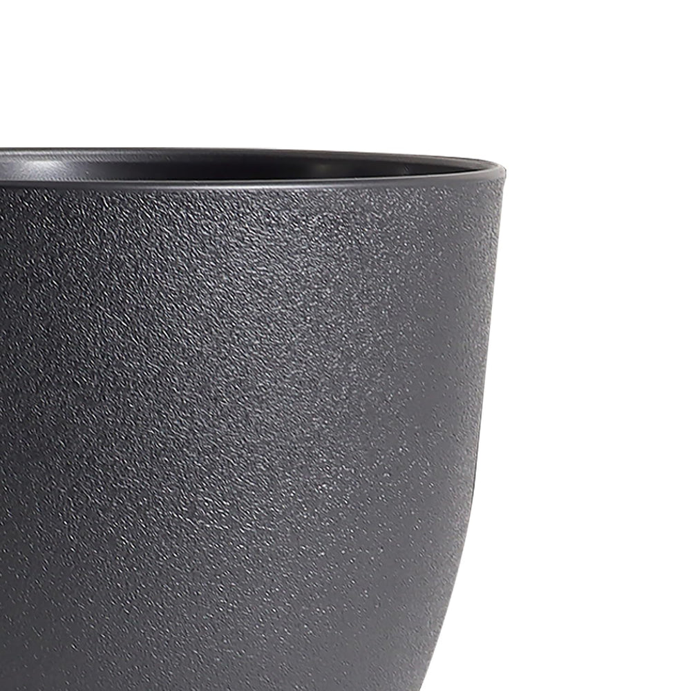 Modern black plastic flower pots for home decor