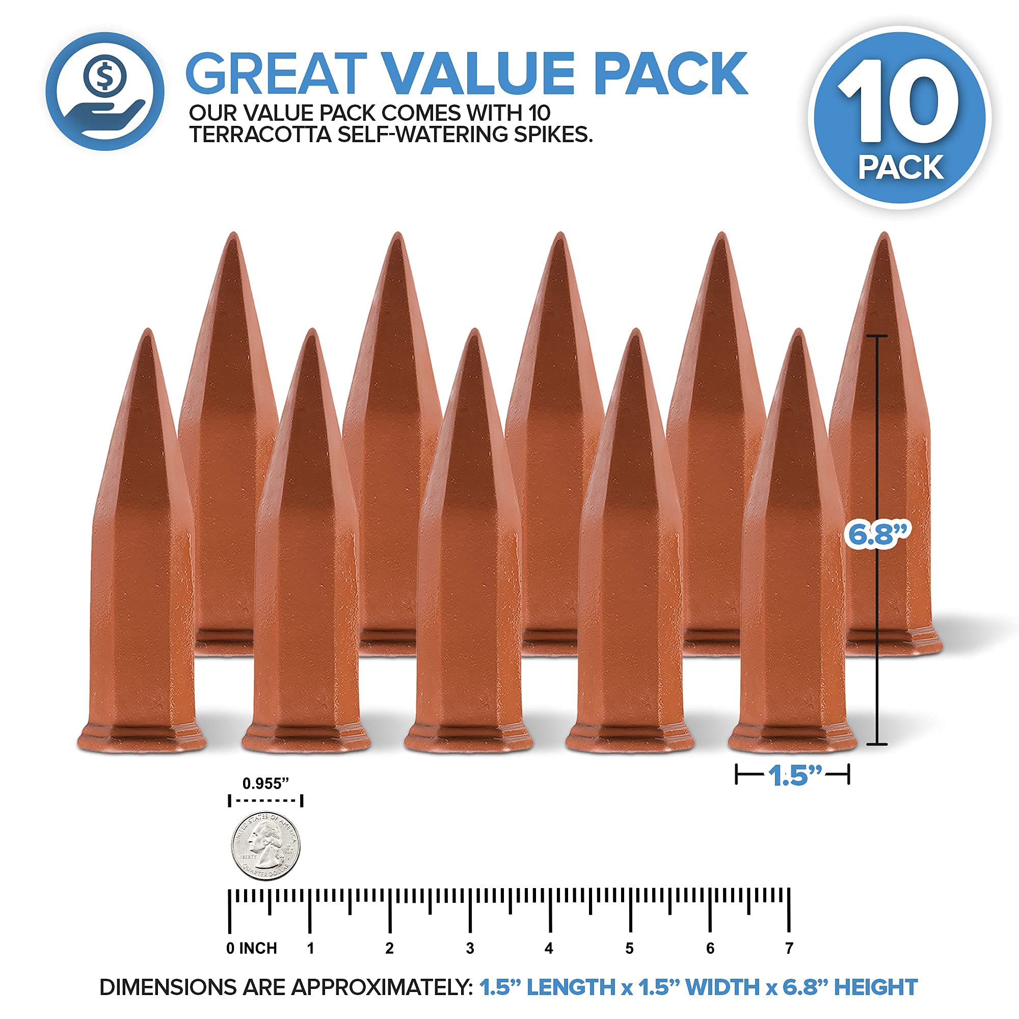 Modern Innovations self-watering spikes in garden soil