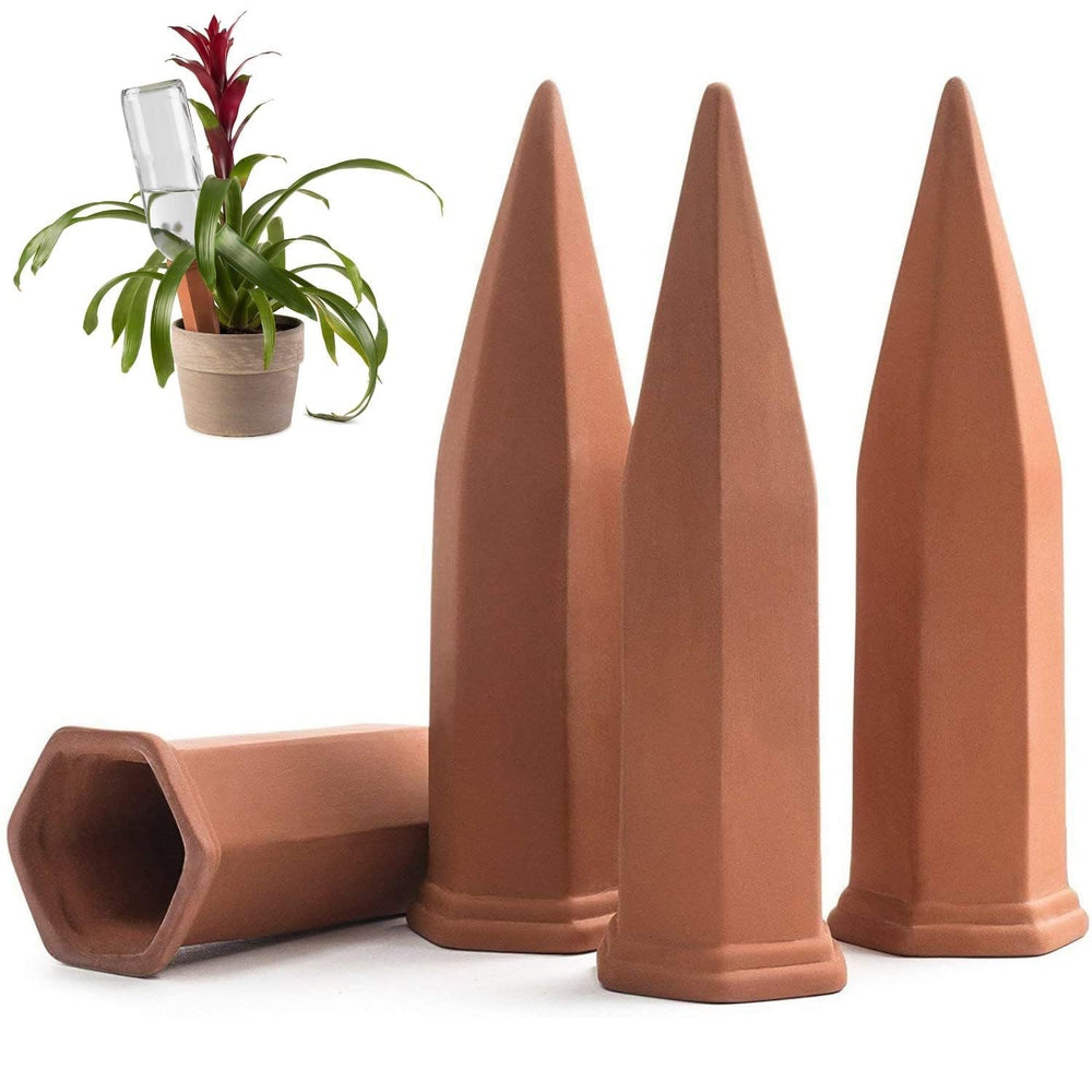 Modern Innovations Self-Watering Spikes pack of 4 terracotta stakes