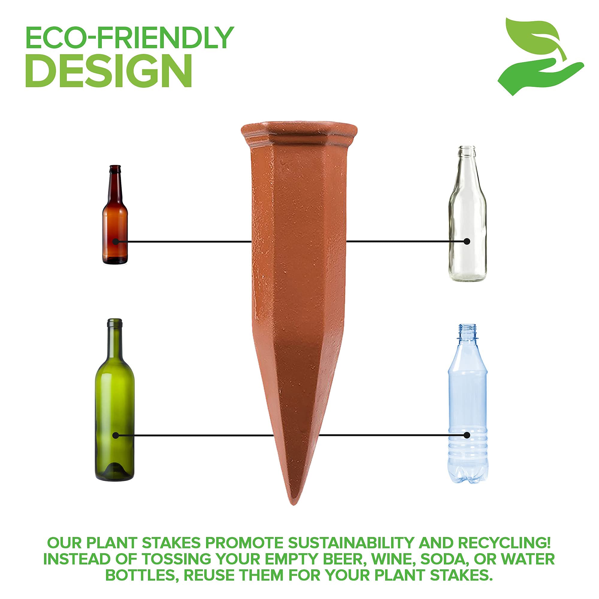 Modern Innovations self-watering spikes with water bottle